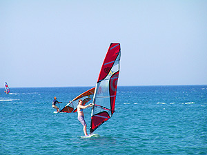 Windsurfing in Kouremenos, Palekastro, Eastern Crete