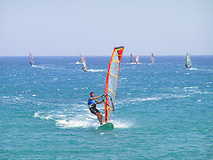 Windsurfing in Kouremenos, Palekastro, Eastern Crete